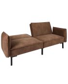 Canapé Convertible Club marron - 198x90x84 cm