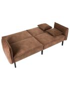 Canapé Convertible Club marron - 198x90x84 cm