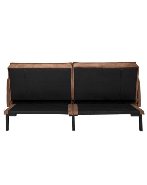 Canapé Convertible Club marron - 198x90x84 cm