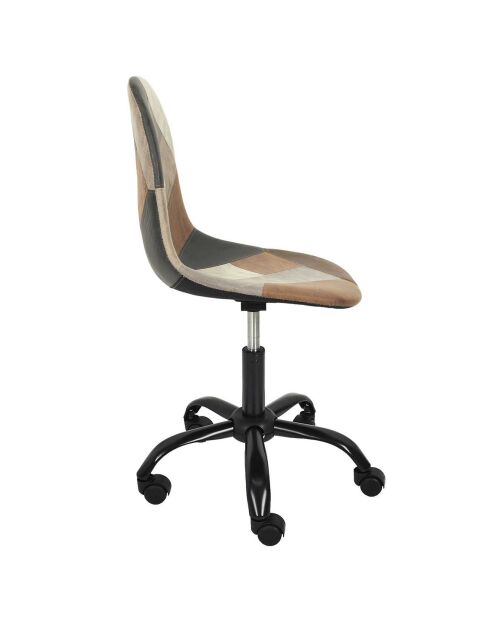 Chaise de Bureau Patchwork marron/multicolore - 55x44x78 cm