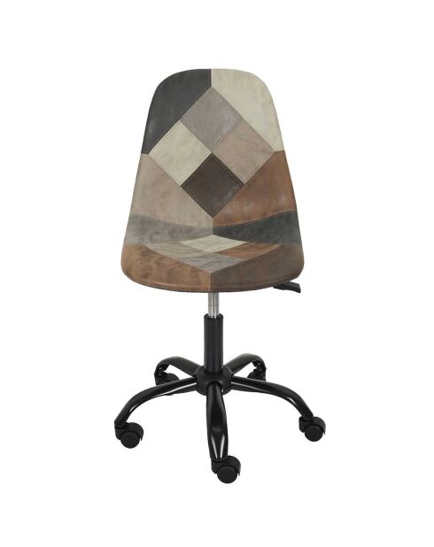 Chaise de Bureau Patchwork marron/multicolore - 55x44x78 cm