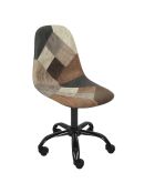 Chaise de Bureau Patchwork marron/multicolore - 55x44x78 cm