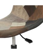 Chaise de Bureau Patchwork marron/multicolore - 55x44x78 cm