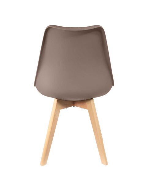 4 Chaises Scandinave marron taupe - 49x58x81.5 cm