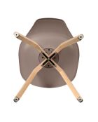 4 Chaises Scandinave marron taupe - 49x58x81.5 cm