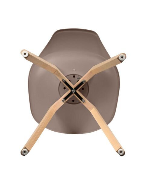 4 Chaises Scandinave marron taupe - 49x58x81.5 cm