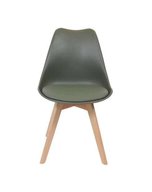 4 Chaises Scandinave vert kaki - 49x58x81.5 cm