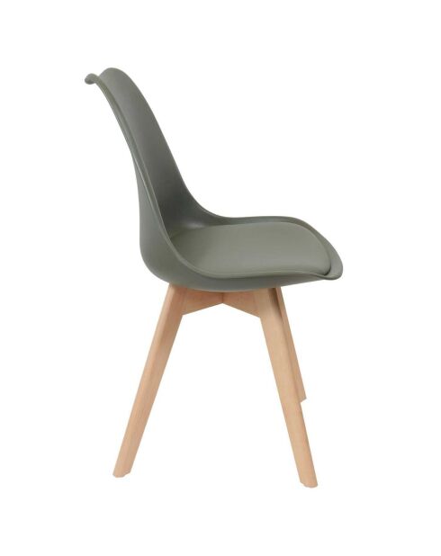 4 Chaises Scandinave vert kaki - 49x58x81.5 cm