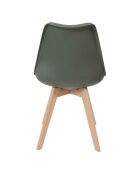 4 Chaises Scandinave vert kaki - 49x58x81.5 cm