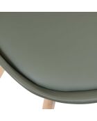 4 Chaises Scandinave vert kaki - 49x58x81.5 cm