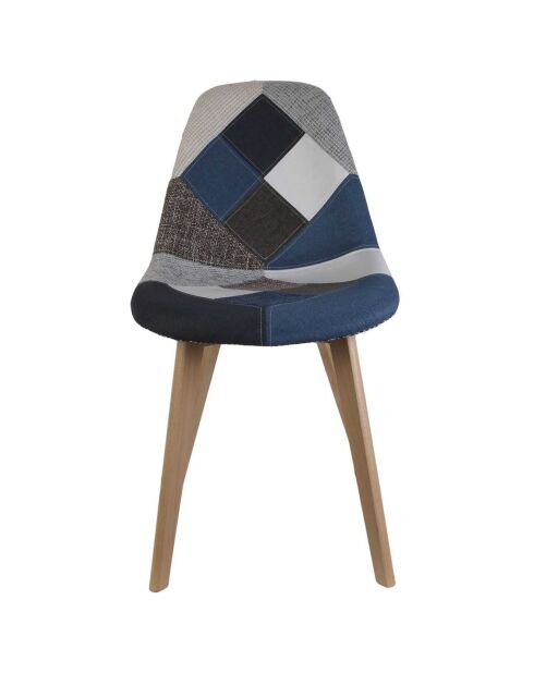 4 Chaises Patchwork multicolores - 47.3x53.5x87.3 cm