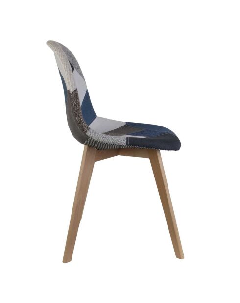 4 Chaises Patchwork multicolores - 47.3x53.5x87.3 cm
