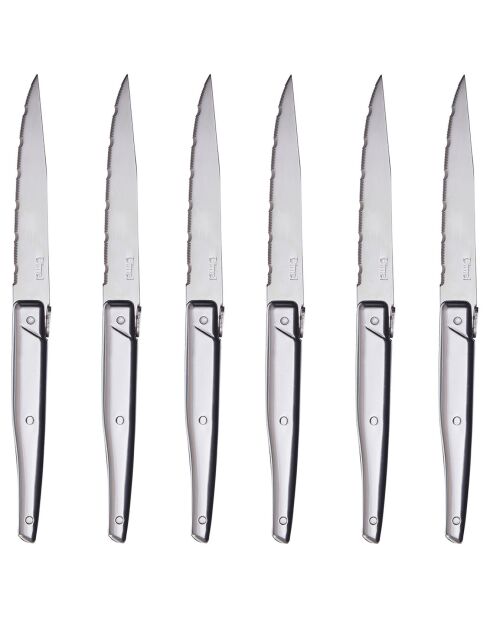 6 Couteaux Chic gris - 23 cm