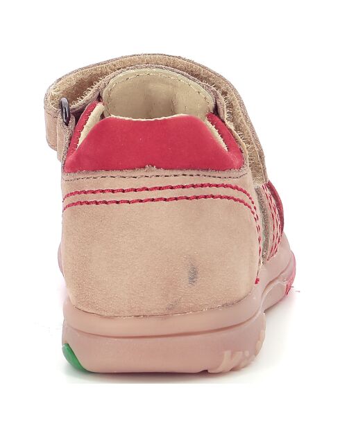 Sandales en Cuir Platiback beige/orange