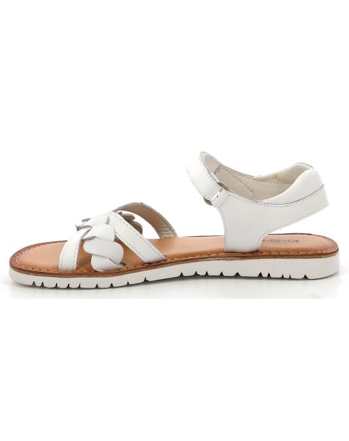 Sandales en Cuir Betty blanches