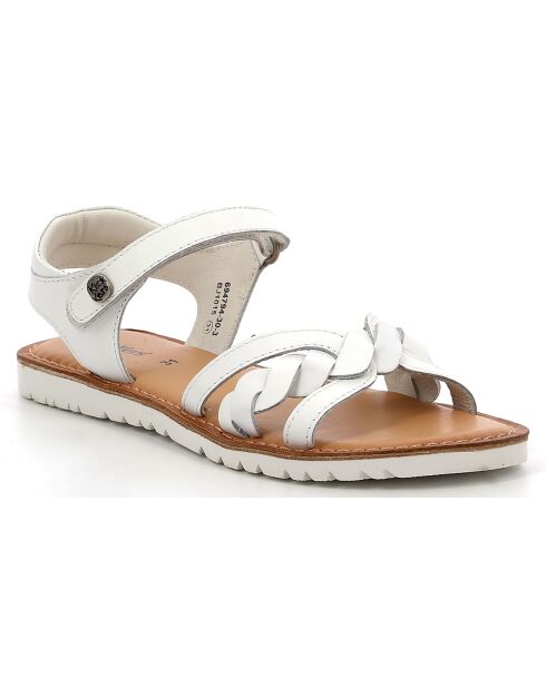 Sandales en Cuir Betty blanches