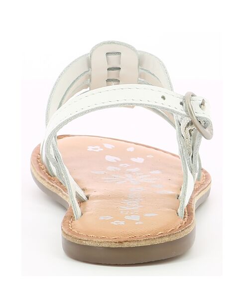 Sandales en Cuir Dixon blanc/argenté