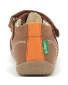 Sandales en Cuir Bigbazar-2 camel/orange/bleu