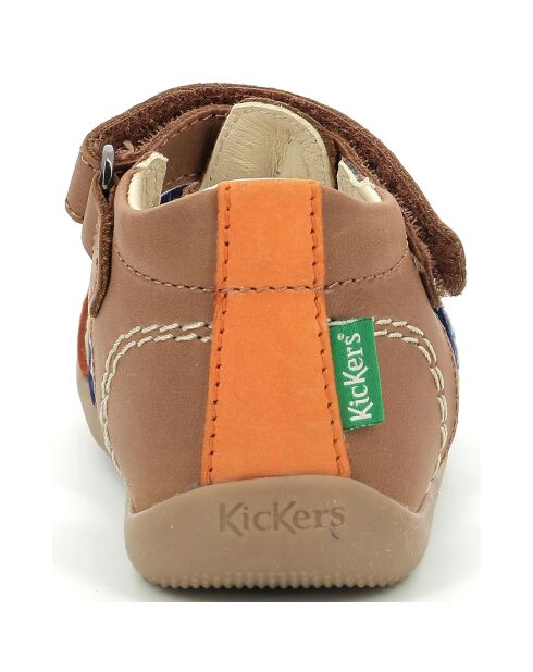 Sandales en Cuir Bigbazar-2 camel/orange/bleu