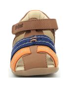 Sandales en Cuir Bigbazar-2 camel/orange/bleu