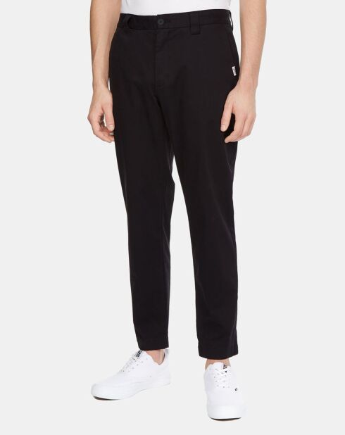 Dad zwarte getailleerde chinobroek