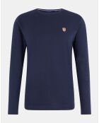 T-Shirt uni Logo Poitrine bleu marine