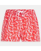 Short de Bain ck monogram-s rouge/blanc