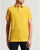 Polo Regular Fit uni piqué jaune