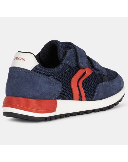 Sneakers Album aus Leder und Textil in Blau/Rot