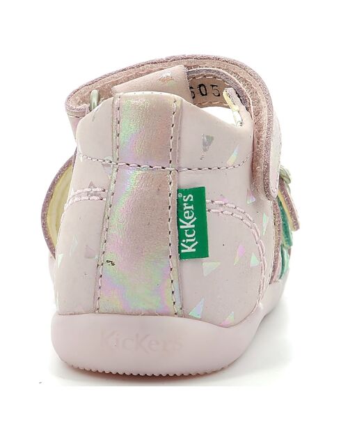 Sandales en Cuir Bigkro rose clair/plumetis