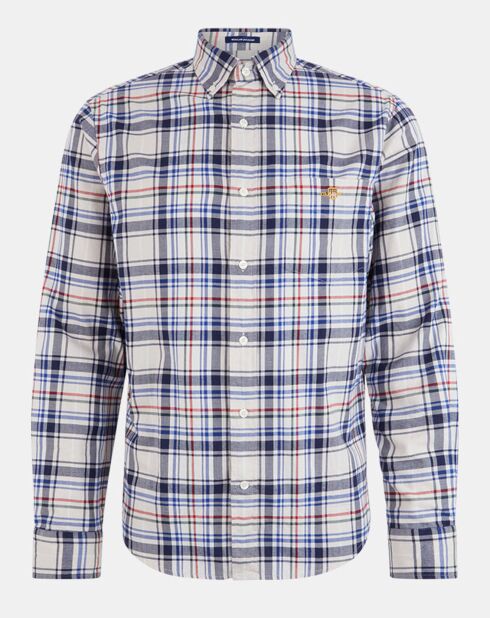 Chemise en Twill Regular Fit à carreaux multicolore