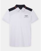 Polo Regular Fit Aston Martin Racing Rib blanc