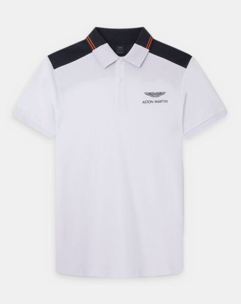 Polo Regular Fit Aston Martin Racing Rib blanc