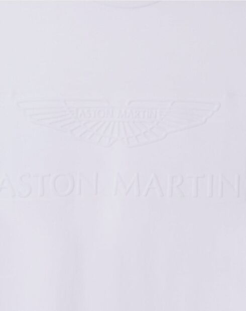 T-Shirt Regular Fit Aston Martin Racing embossé blanc