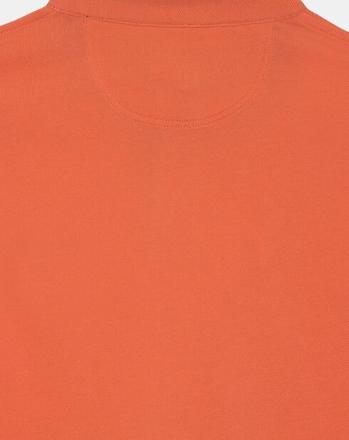 Polo Regular Fit uni piqué orange moyen