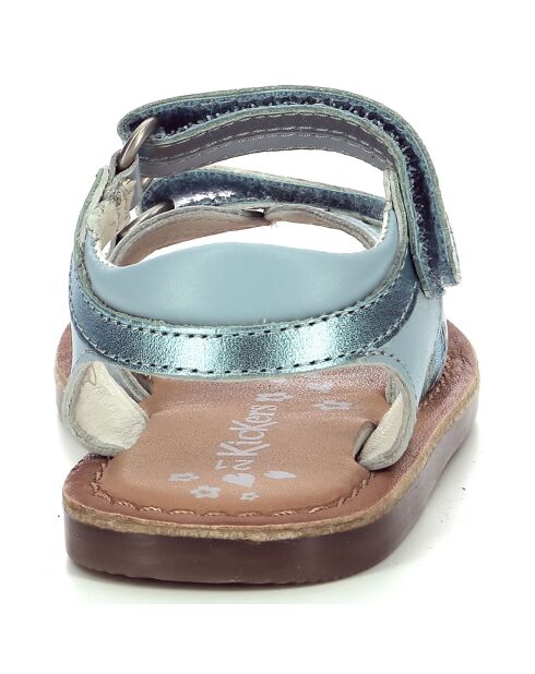 Sandales en Cuir Divizza bleu clair métallisé