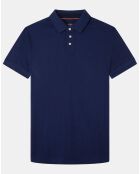 Polo Regular Fit uni piqué bleu