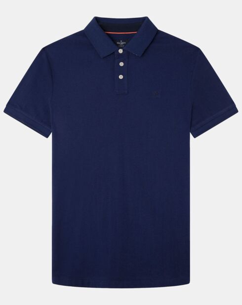 Polo Regular Fit uni piqué bleu