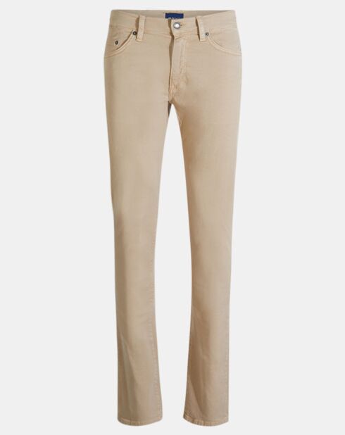 Pantalon 5 poches beige
