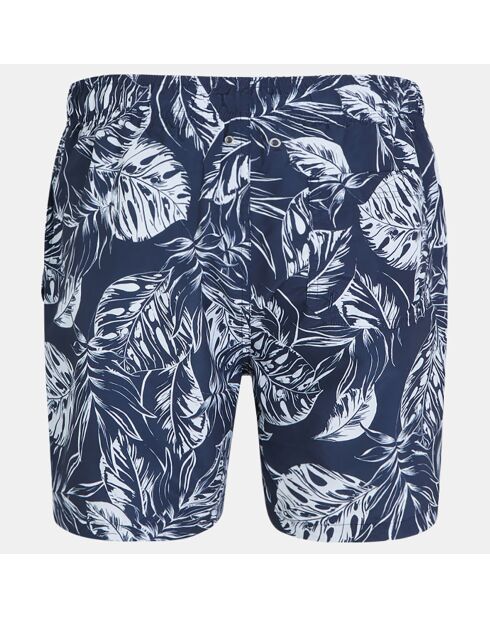 Short de Bain à fleurs bleu/blanc