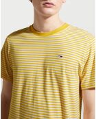 T-Shirt Classics rayé jaune/blanc