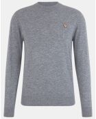 Pull court 100% Laine Logo Blaser gris