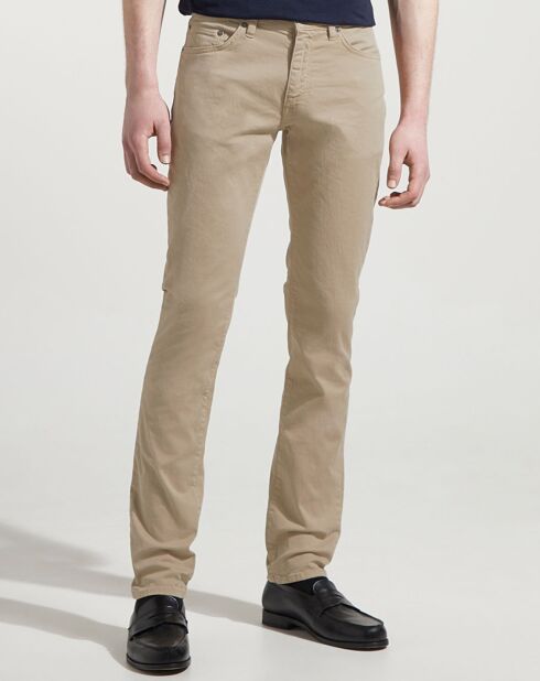 Pantalon 5 poches beige