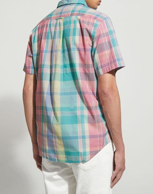 Chemise Regular Fit Madras à carreaux rose