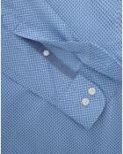 Chemise Slim Fit imprimée bleue