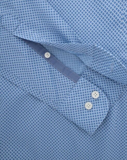 Chemise Slim Fit imprimée bleue