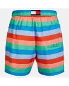 Short de bain rayé multicolore