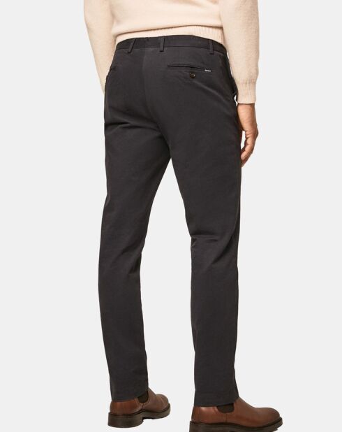 Pantalon chino Kensington uni bleu marine