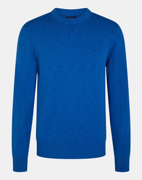 Pull en maille flammée bleu