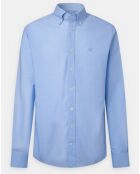 Chemise Slim Fit Pop à micro vichy bleu ciel